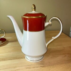 Rare Mikasa Egyptian Terracotta Teapot Bone China Japan Beautiful Excellent